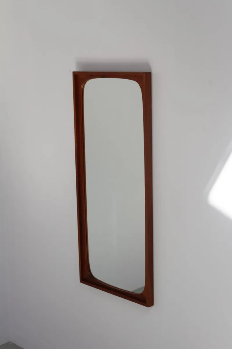 Pamono Large Mid-Century Modern Danish Teak Mirror, 1960s