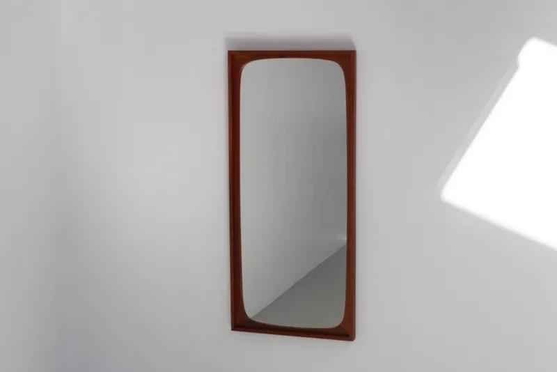 Pamono Large Mid-Century Modern Danish Teak Mirror, 1960s
