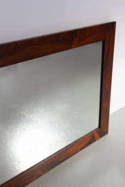 Best Pamono Large Mid-Century Modern Rosewood Mirror, Denmark, 1970s