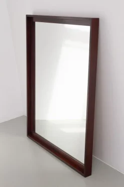 Outlet Pamono Large Mid-Century Modern Rosewood Mirror, Denmark, 1960s