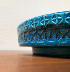 Online Pamono Large Mid-Century Rimini Blu Pottery Bowl by Aldo Londi for Bitossi, Italy, 1960s