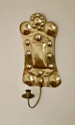 Discount Pamono Large Mid-Century Swedish Brass Sconces, Set of 2