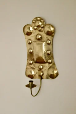 Discount Pamono Large Mid-Century Swedish Brass Sconces, Set of 2