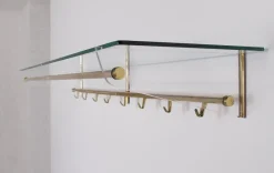 Best Pamono Large Modern Minimalist Wall Coat Rack, 1960s