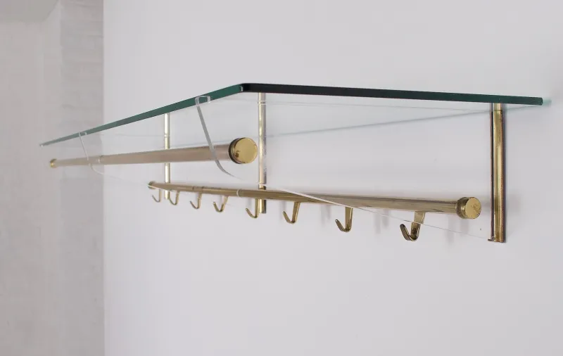 Best Pamono Large Modern Minimalist Wall Coat Rack, 1960s