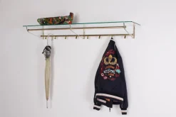Best Pamono Large Modern Minimalist Wall Coat Rack, 1960s