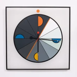 New Pamono Large Morphos Clock by Kurt B. Delbanco for Acerbis, 1980s