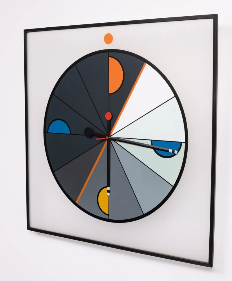 New Pamono Large Morphos Clock by Kurt B. Delbanco for Acerbis, 1980s