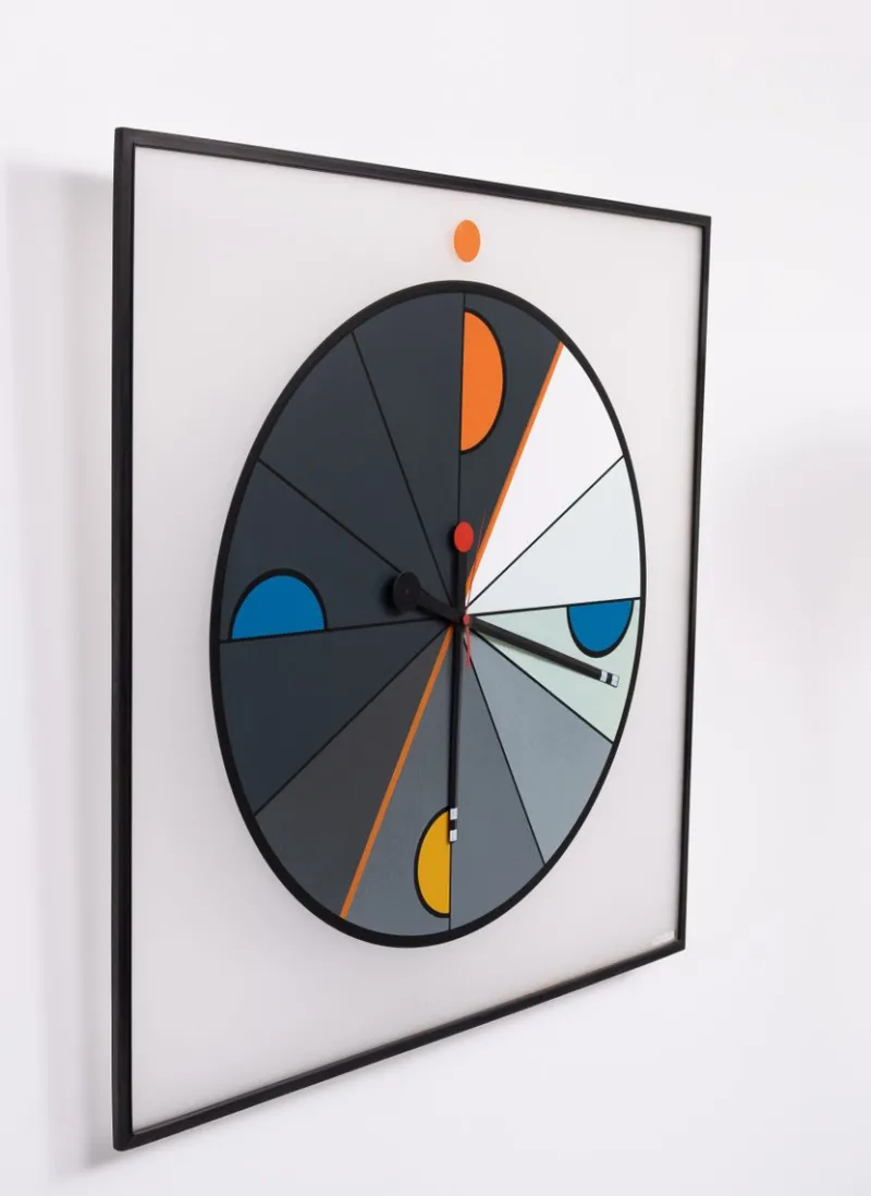 New Pamono Large Morphos Clock by Kurt B. Delbanco for Acerbis, 1980s