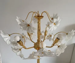Hot Pamono Large Murano Flower Floor Lamp, Italy, 1970s