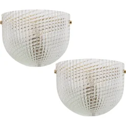 Outlet Pamono Large Murano Glass Wall Sconce in style of Barovier & Toso, Italy, 1970s