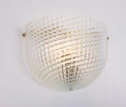 Outlet Pamono Large Murano Glass Wall Sconce in style of Barovier & Toso, Italy, 1970s