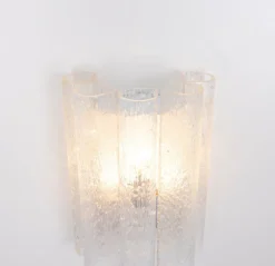 Pamono Large Murano Glass Wall Sconces attributed to Doria, Germany, 1960s, Set of 2><noscript><img width=