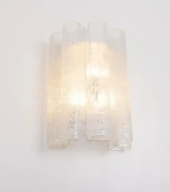 Pamono Large Murano Glass Wall Sconces attributed to Doria, Germany, 1960s, Set of 2><noscript><img width=
