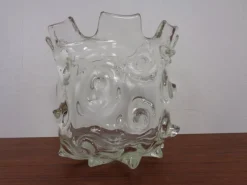 Pamono Large Murano Mugnoni Series Glass Vase attributed to Ercole Barovier, Italy, 1940s> Vases