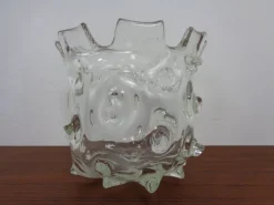Pamono Large Murano Mugnoni Series Glass Vase attributed to Ercole Barovier, Italy, 1940s> Vases