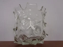 Pamono Large Murano Mugnoni Series Glass Vase attributed to Ercole Barovier, Italy, 1940s><noscript><img width=