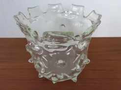 Pamono Large Murano Mugnoni Series Glass Vase attributed to Ercole Barovier, Italy, 1940s><noscript><img width=