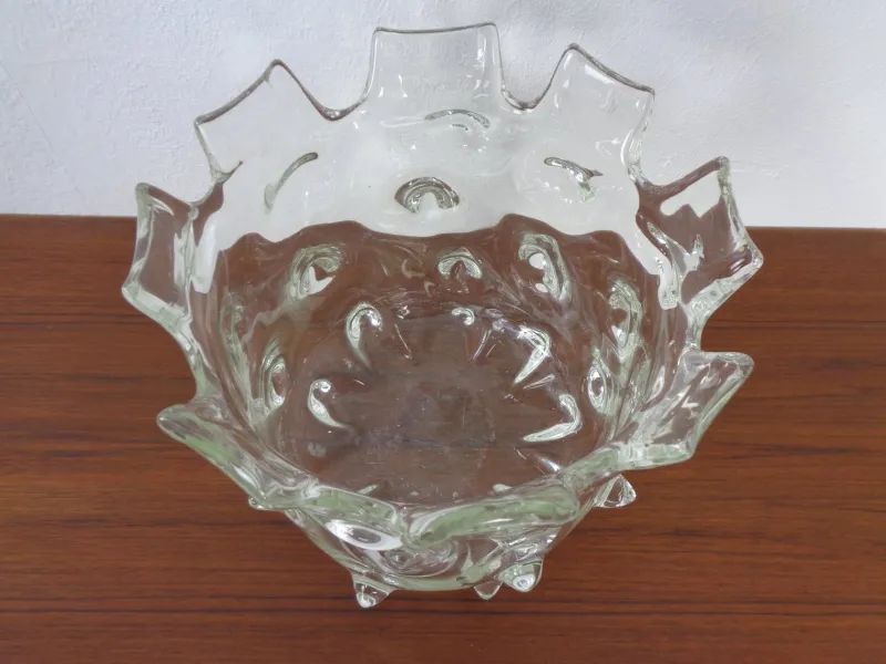 Pamono Large Murano Mugnoni Series Glass Vase attributed to Ercole Barovier, Italy, 1940s> Vases