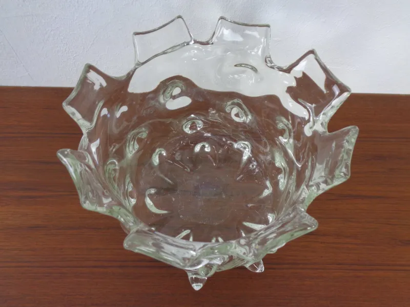 Pamono Large Murano Mugnoni Series Glass Vase attributed to Ercole Barovier, Italy, 1940s> Vases