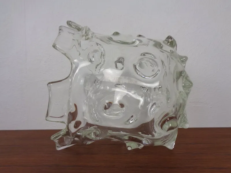 Pamono Large Murano Mugnoni Series Glass Vase attributed to Ercole Barovier, Italy, 1940s> Vases