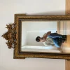Pamono Large Napoleon III Mirror in Black and Gold Wood> Mirrors