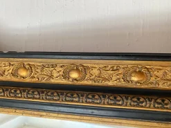Pamono Large Napoleon III Mirror in Black and Gold Wood><noscript><img width=