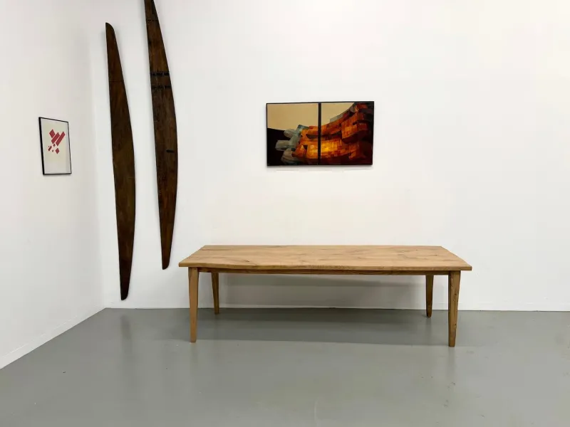 Pamono Large Oak Dining Table, 1950s> Dining Tables & Sets