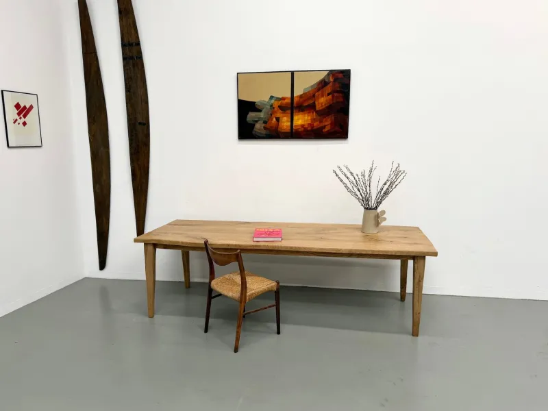 Pamono Large Oak Dining Table, 1950s> Dining Tables & Sets