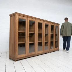 Sale Pamono Large Oak Display Case, Early 20th Century