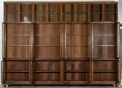 Pamono Large Oak Glazed Haberdashery Bookcase Cabinet, 1890><noscript><img width=
