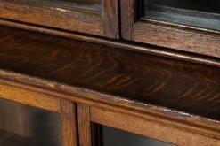 Pamono Large Oak Glazed Haberdashery Bookcase Cabinet, 1890><noscript><img width=