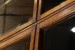 Pamono Large Oak Glazed Haberdashery Bookcase Cabinet, 1890><noscript><img width=