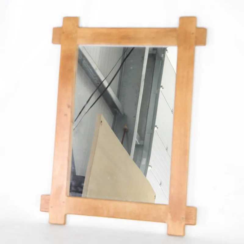 Pamono Large Oak Mirror, 1970s> Mirrors