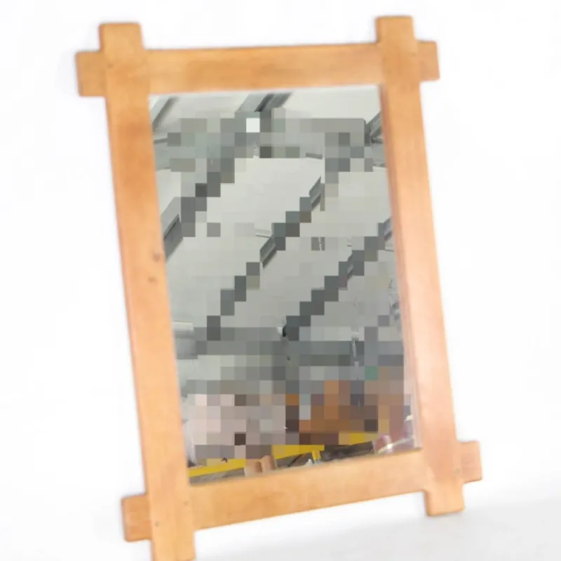 Pamono Large Oak Mirror, 1970s> Mirrors