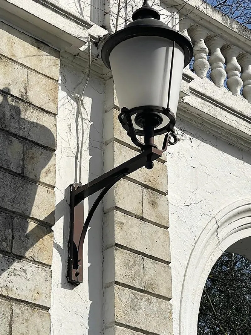 New Pamono Large Outdoor Wall-Mounted Lanterns, 20th Century, Set of 2