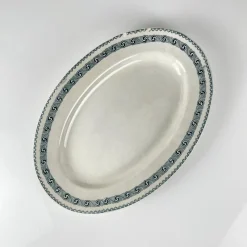 New Pamono Large Oval Earthenware Rachel Dish from Moulins des Loups & Hamage, 1920s