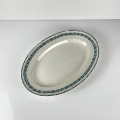 New Pamono Large Oval Earthenware Rachel Dish from Moulins des Loups & Hamage, 1920s