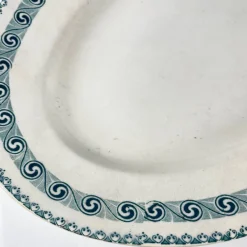 New Pamono Large Oval Earthenware Rachel Dish from Moulins des Loups & Hamage, 1920s