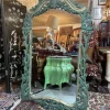 Pamono Large Painted Carved Wood Mirror> Mirrors