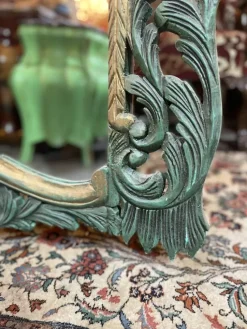 Pamono Large Painted Carved Wood Mirror> Mirrors