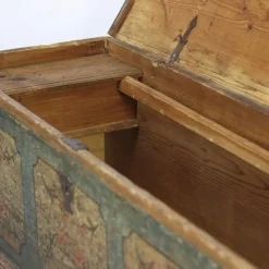 Pamono Large Painted Folk Art Chest, 1753><noscript><img width=
