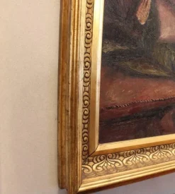 Pamono Large Painting with Motif of a Naked Woman by O. Rosmund, 1910> Abstraction