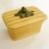 Pamono Large Panier & Noisettes Candy Box in Slip Earthenware by Gien, 1960s> Trunks Crates & Baskets