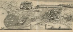 Online Pamono Large Panoramic Map of Thonon-les-Bains near Lake Geneva, France, Print
