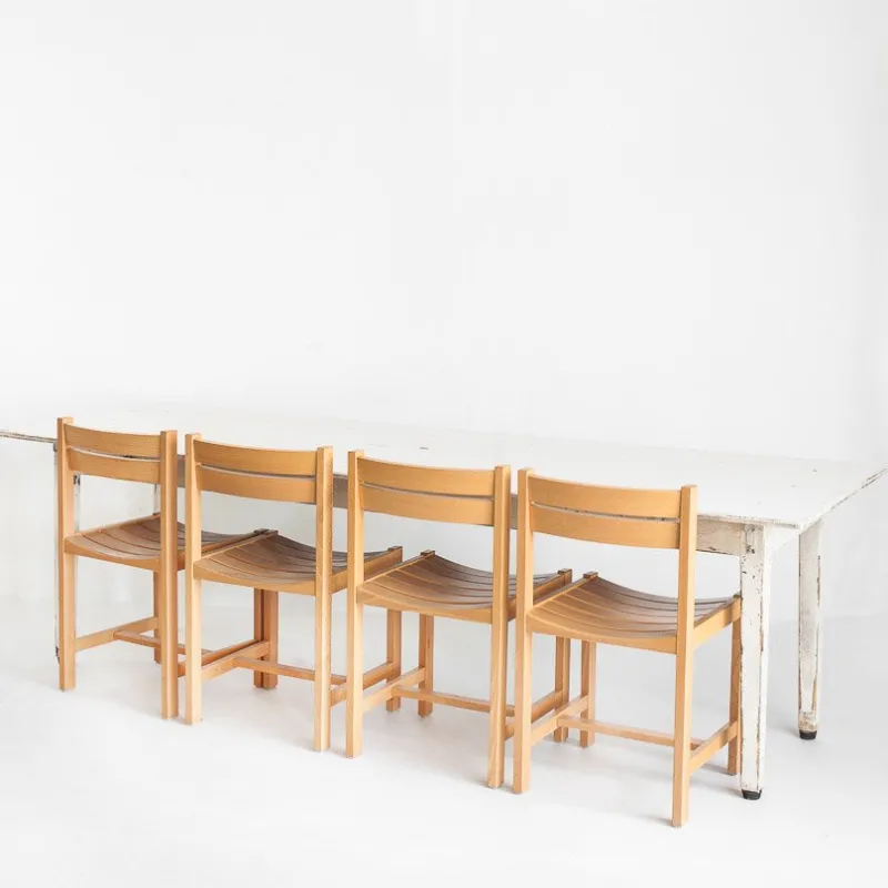 Pamono Large Patinated Workshop Table, 1950s> Worktables & Workbenches