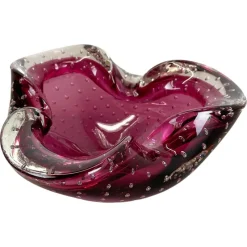 Best Pamono Large Pink Murano Bubble Glass Bowl, Italy, 1970s