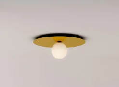 Pamono Large Plate and Sphere Ceiling Light by Atelier Areti