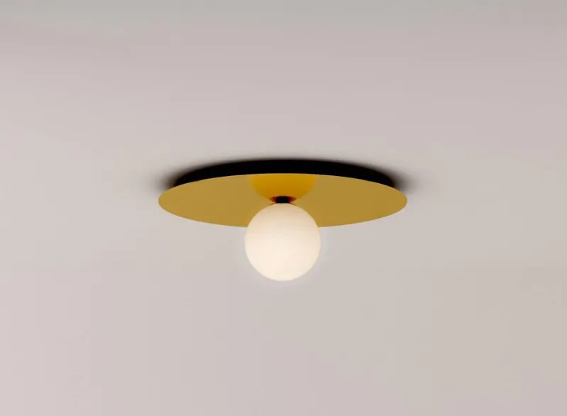 Pamono Large Plate and Sphere Ceiling Light by Atelier Areti