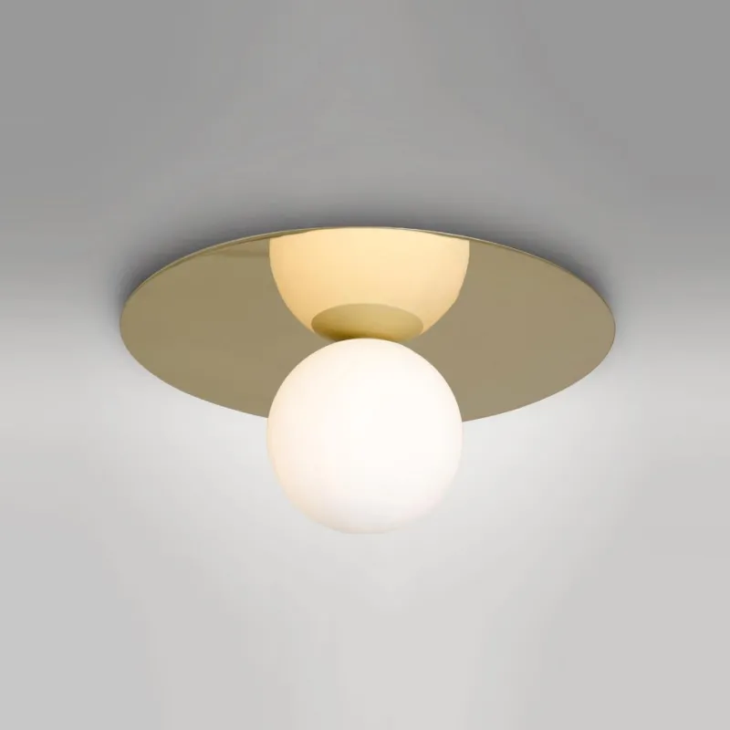 Pamono Large Plate and Sphere Ceiling Light by Atelier Areti